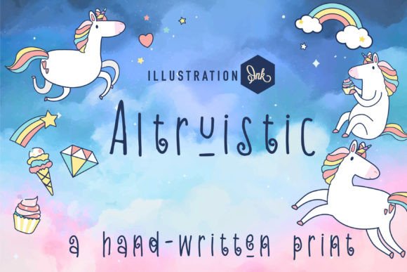 Altruistic: A Whimsical Handwritten Font for Digital Branding