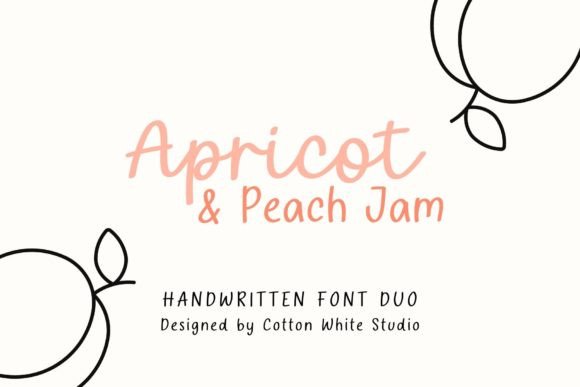 Apricot and Peach Jam: A Handwritten Font for Editorial Warmth