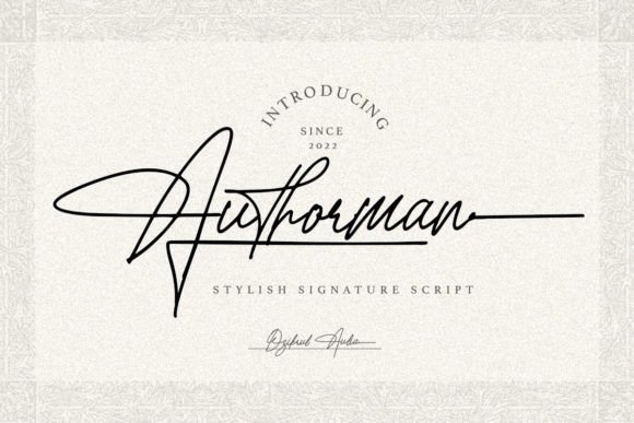Authorman: A Script Font That Makes Your Brand Feel Thoughtful