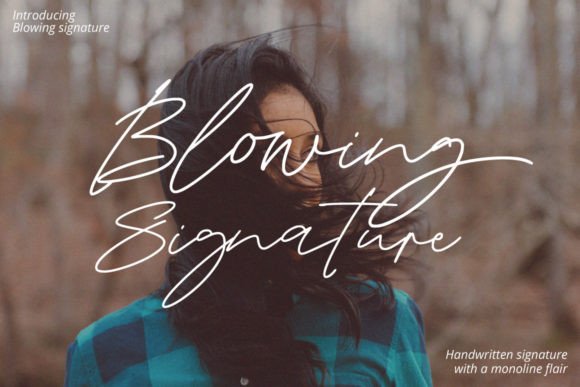 Blowing Signature: A Luxurious Handwritten Font for Refined Branding
