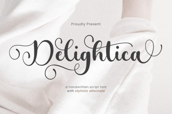 Delightica: A Magical Script Font for Handmade Labels & Printables