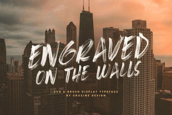 Engraved on the Walls: A Bold Script Font That Cuts Through the Feed