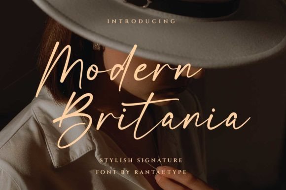 Modern Britania: A Refined Script Font for Editorial Design