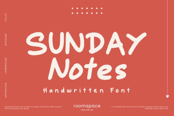 Sunday Notes: A Handwritten Font That Sells Your Craft